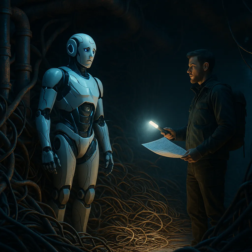 AI Dragon Rider - A human rides an AI-powered dragon representing the journey of modern test automation