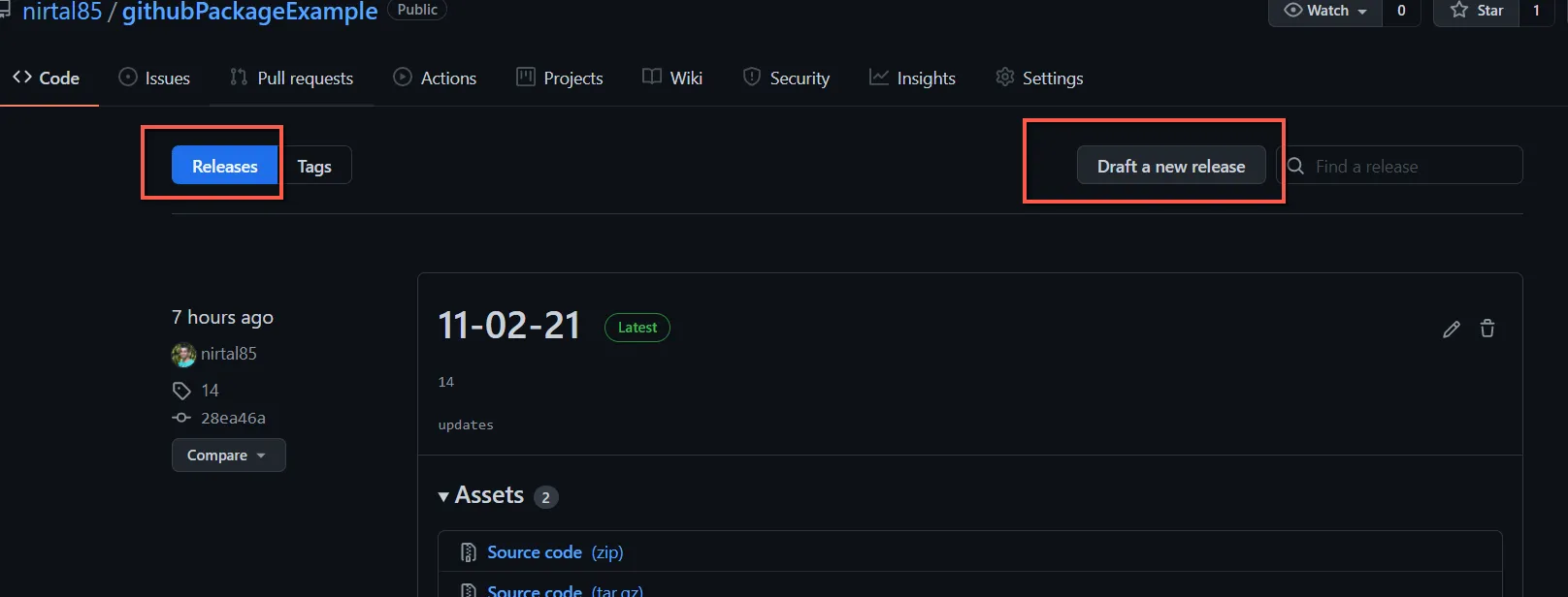 github releases