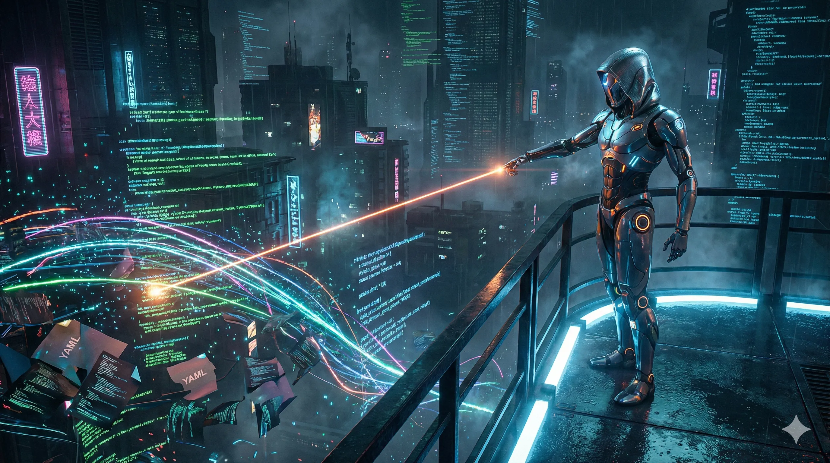 AI Dragon Rider - A human rides an AI-powered dragon representing the journey of modern test automation